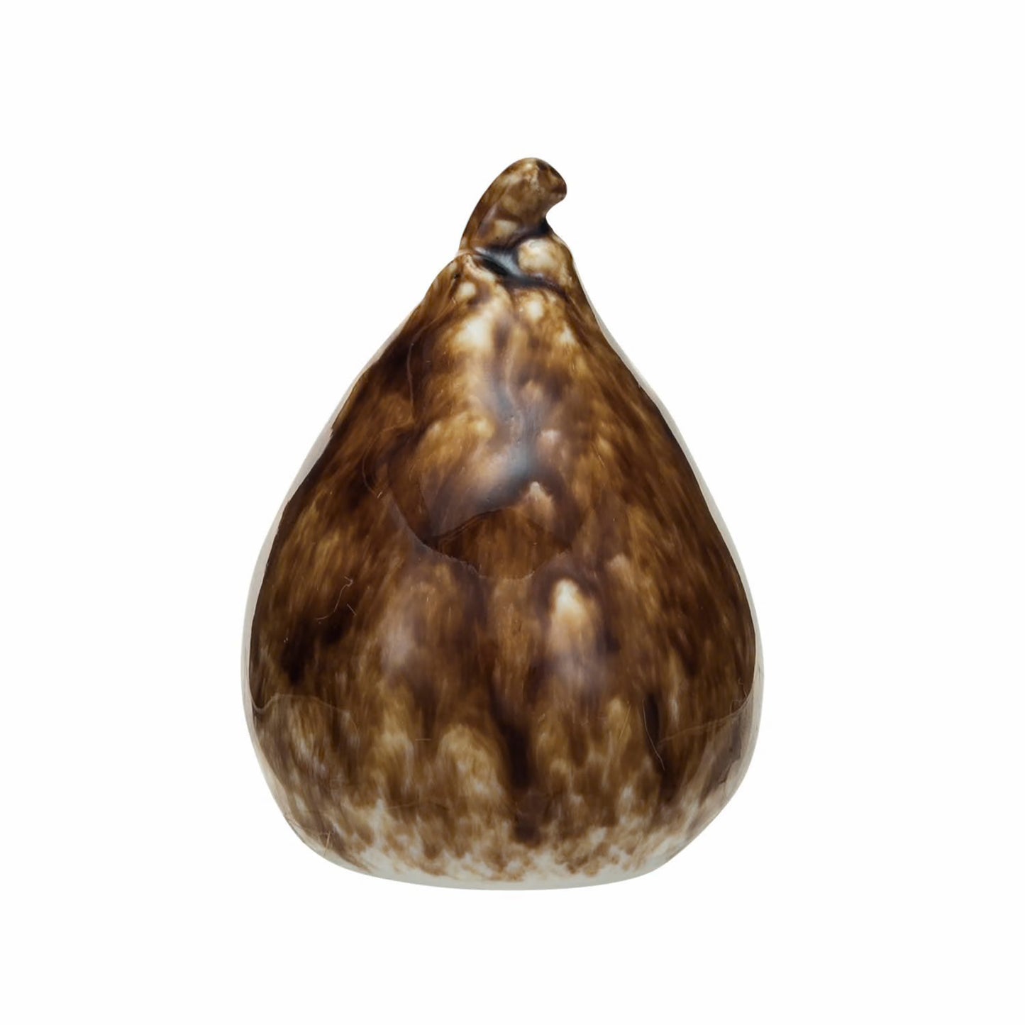 Stoneware Fig w/ Brown Reactive Glaze
