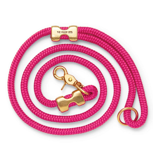 Hot Pink Marine Rope Dog Leash by The Foggy Dog