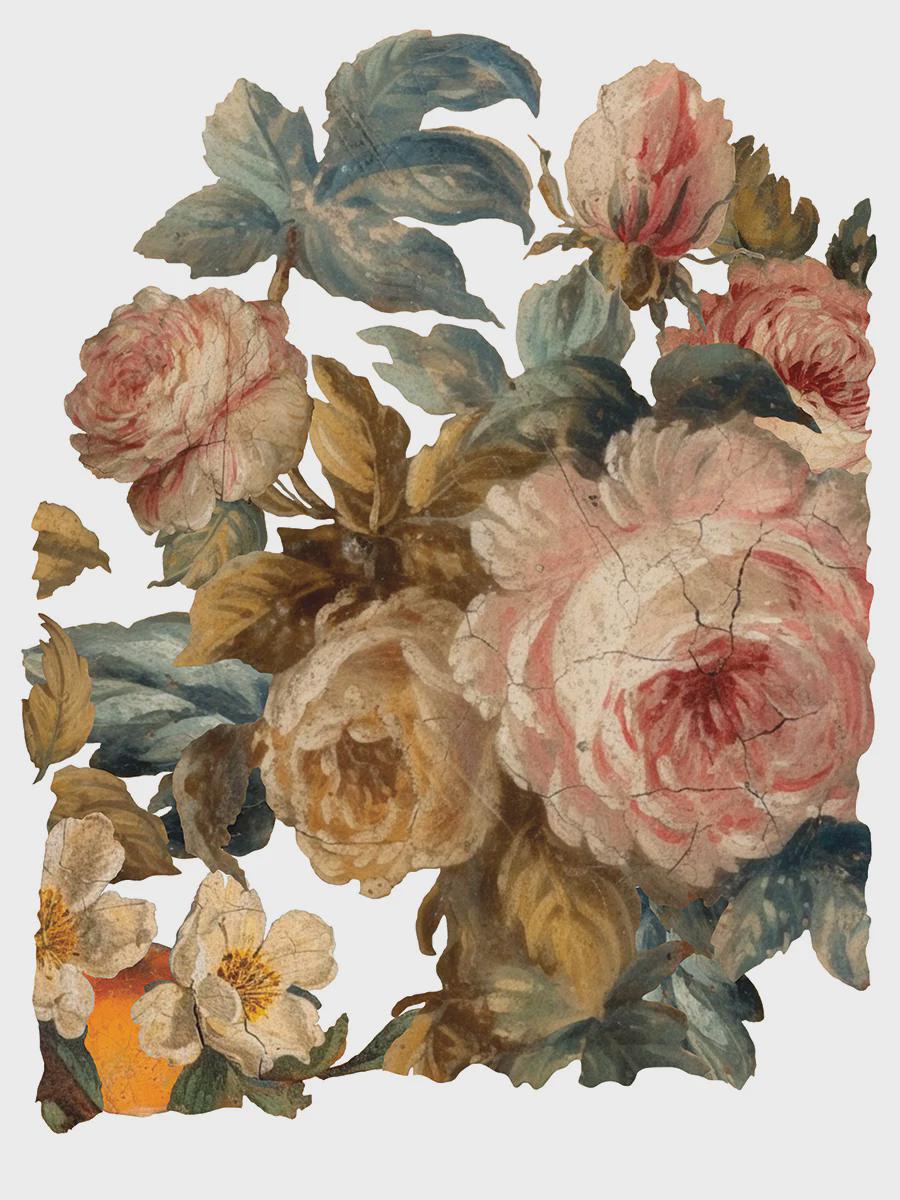 Joie Des Roses IOD Transfer 12x16 Pad by Iron Orchid Designs