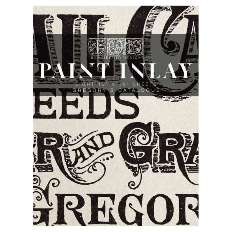 Gregory's Catalogue IOD Paint Inlay 12x16 Pad by Iron Orchid Designs (Retired!)