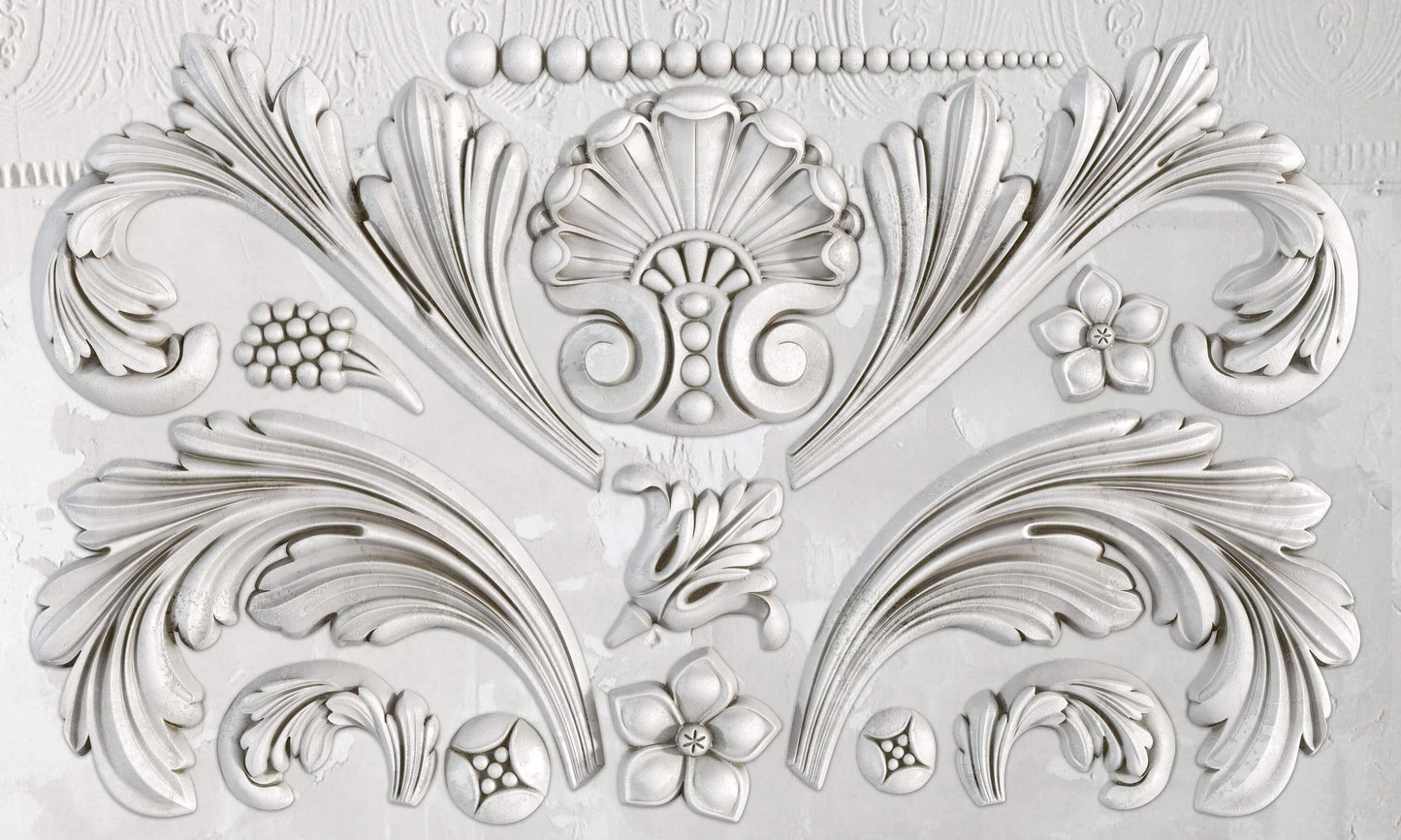 Acanthus 6x10 IOD Mould by Iron Orchid Designs