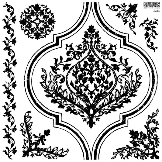 Bella 12x12 IOD Decor Stamp by Iron Orchid Designs (Retired!)