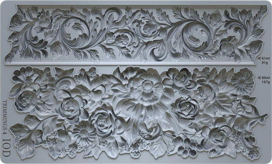 Trimmings 4 6x10 IOD Mould by Iron Orchid Designs
