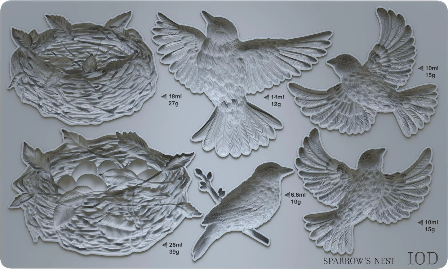 Sparrow's Nest 6x10 IOD Mould by Iron Orchid Designs