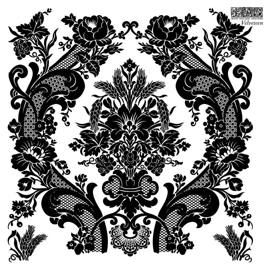Velveteen 6x6 IOD Decor Stamp by Iron Orchid Designs