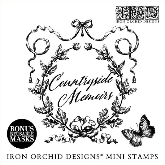 Countryside Memoirs 6x6 IOD Decor Stamp by Iron Orchid Designs