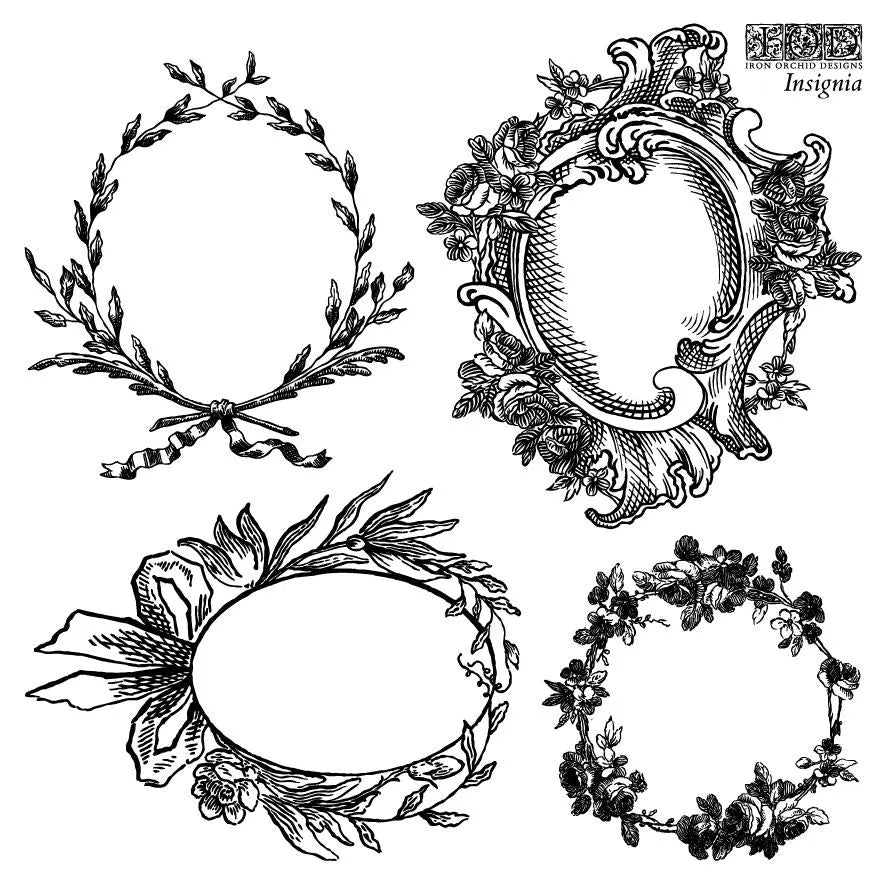 Insignia 6x6 IOD Decor Stamp by Iron Orchid Designs