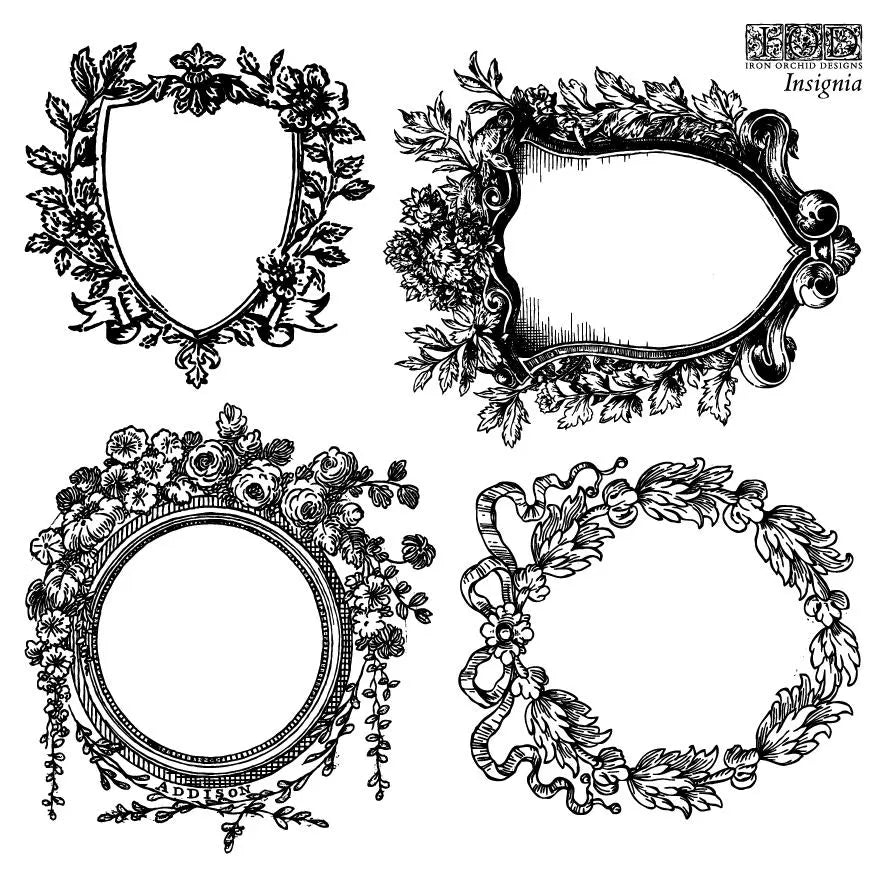 Insignia 6x6 IOD Decor Stamp by Iron Orchid Designs