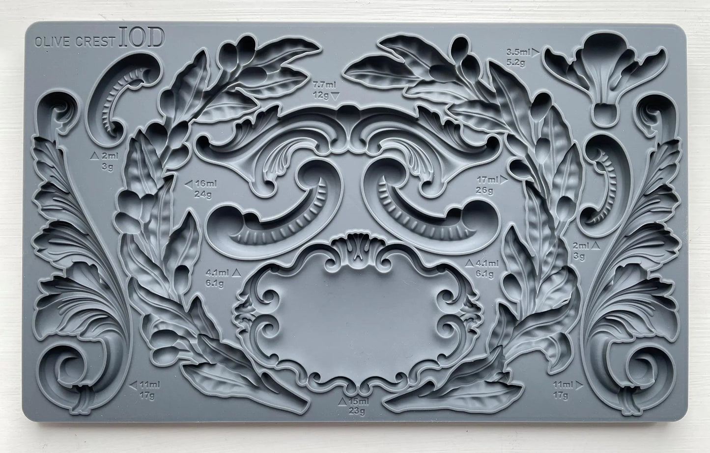 Olive Crest 6x10 IOD Mould by Iron Orchid Designs