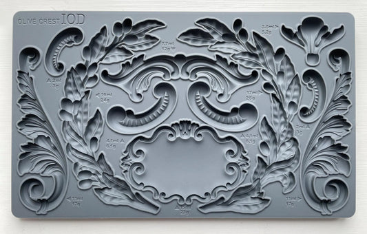 Olive Crest 6x10 IOD Mould by Iron Orchid Designs