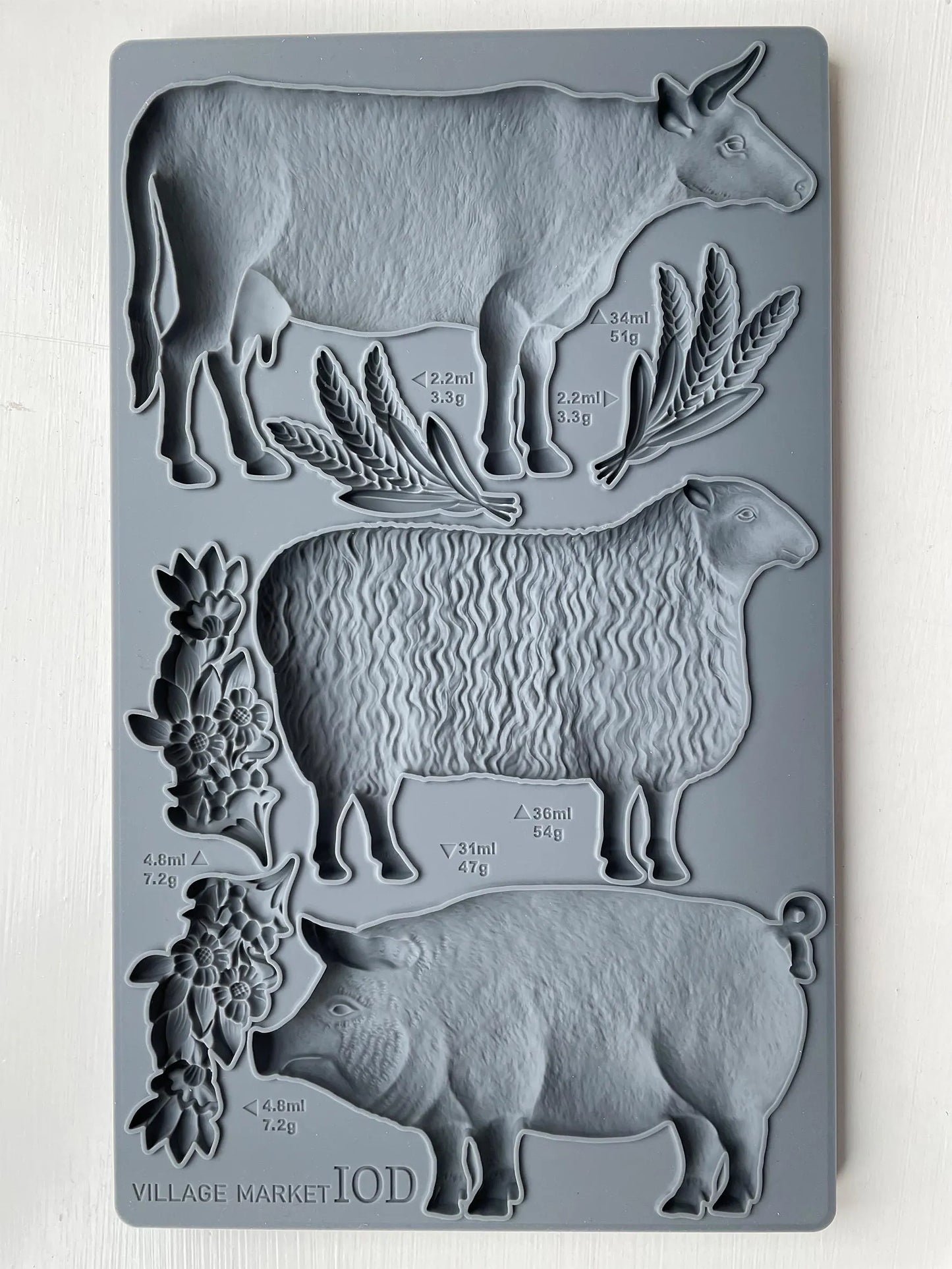 Village Market 6x10 IOD Mould by Iron Orchid Designs