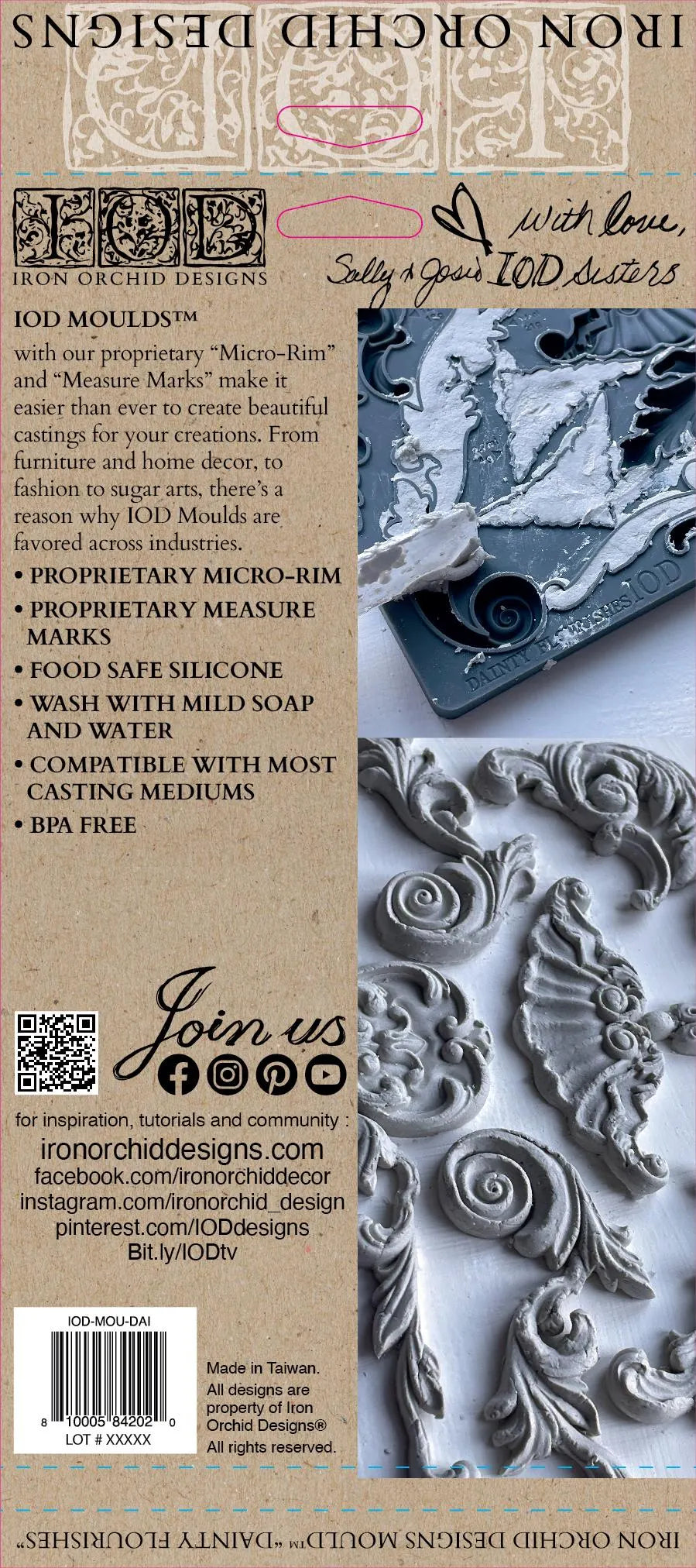 Dainty Flourishes 6x10 IOD Mould by Iron Orchid Designs