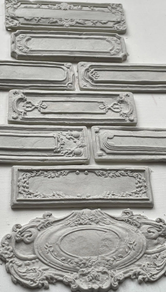 Conservatory Labels 6x10 IOD Mould by Iron Orchid Designs