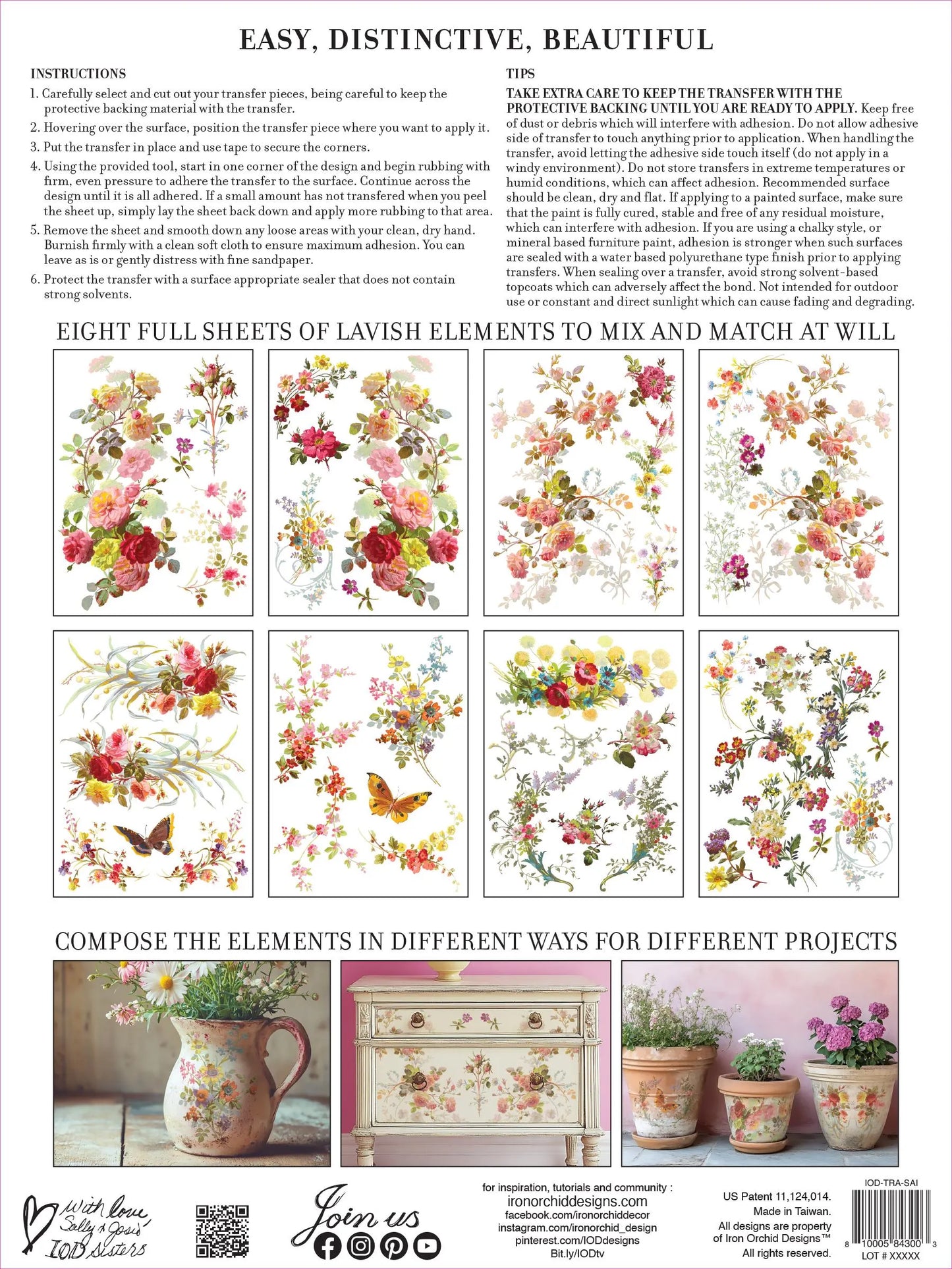 Saint Germain IOD Transfer 12x16 Pad by Iron Orchid Designs