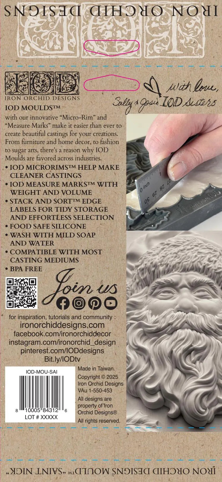 Saint Nick 5x7 IOD Mould by Iron Orchid Designs