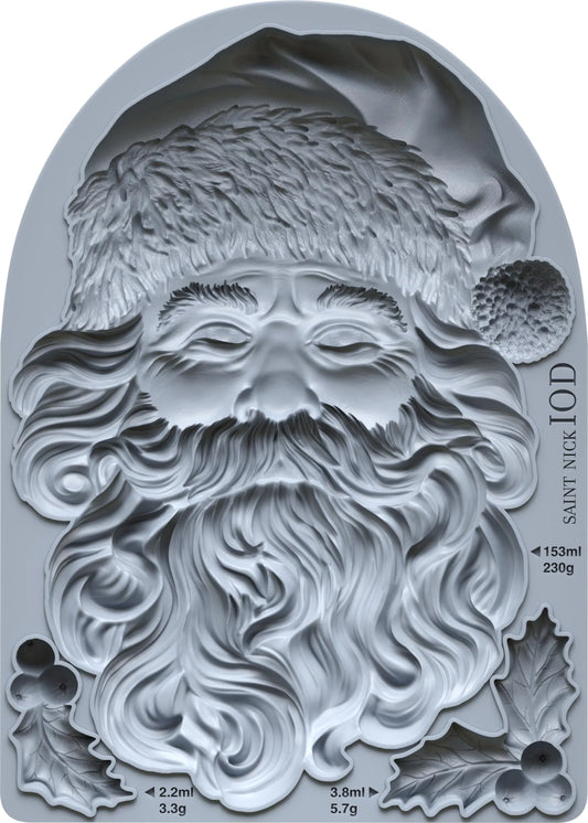 Saint Nick 5x7 IOD Mould by Iron Orchid Designs