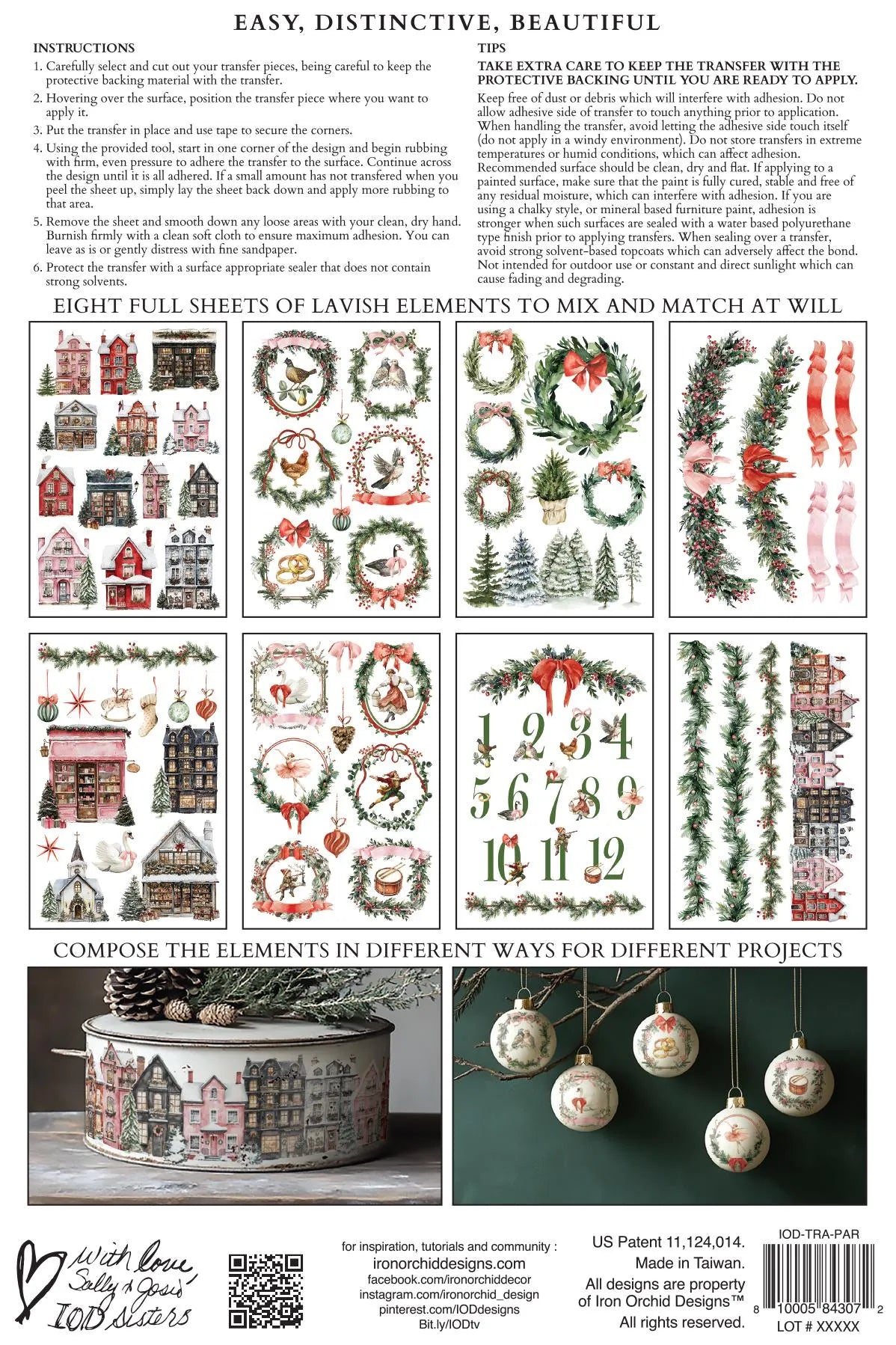 Partridge Lane IOD Transfer 8x12 Pad by Iron Orchid Designs