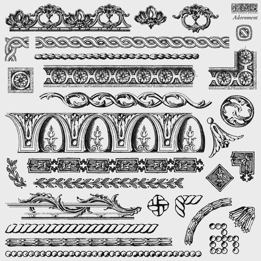 Adornment 12x12 IOD Decor Stamp by Iron Orchid Designs