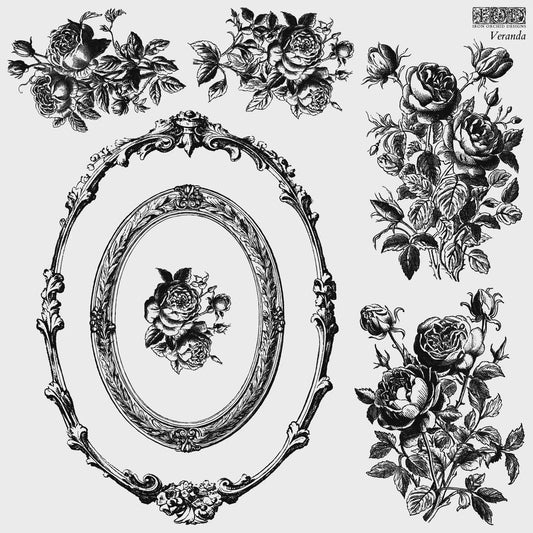 Veranda 12x12 IOD Decor Stamp by Iron Orchid Designs