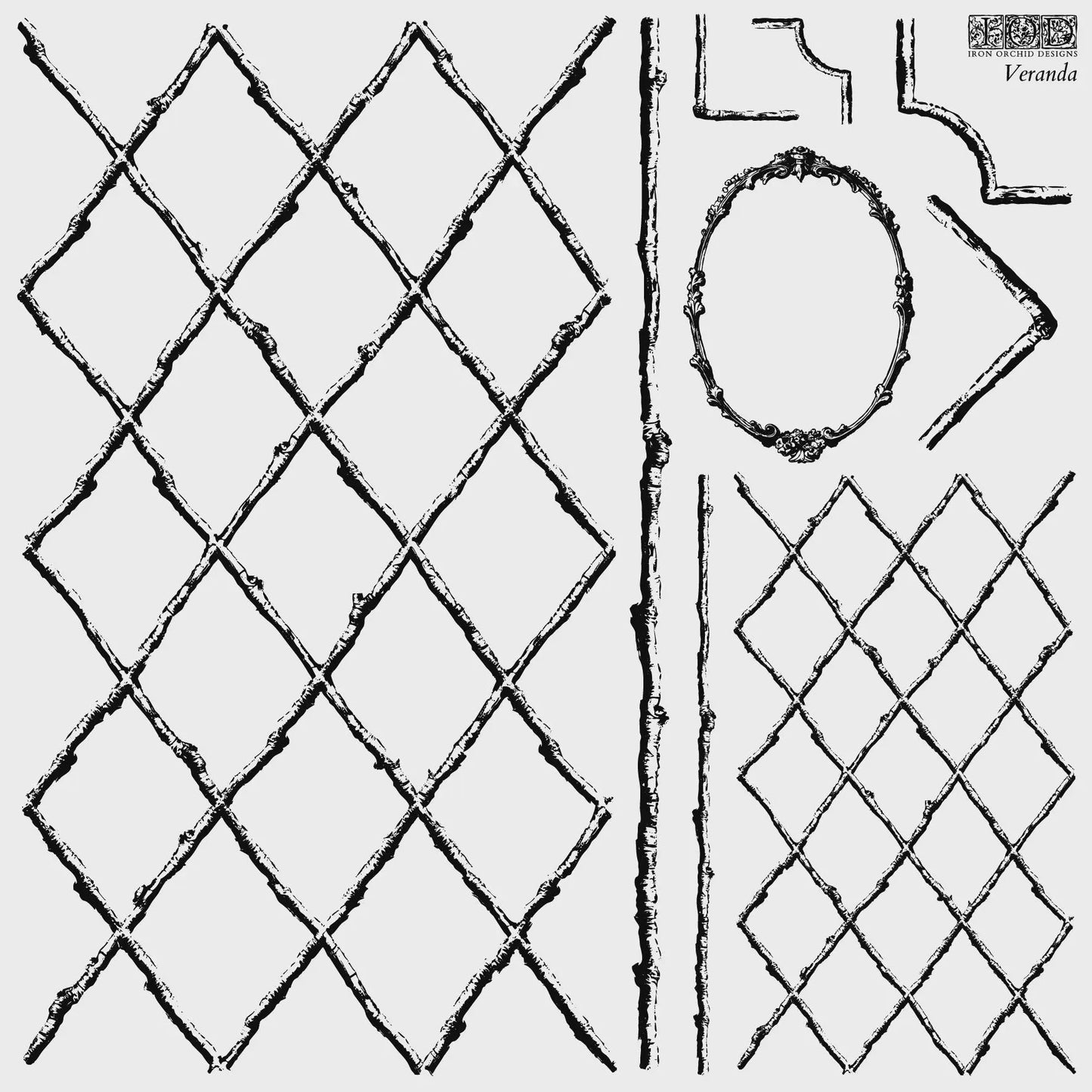 Veranda 12x12 IOD Decor Stamp by Iron Orchid Designs