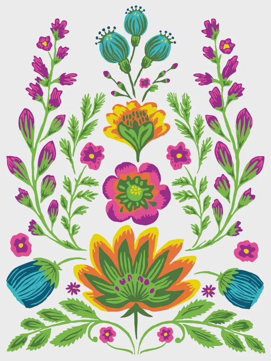 Vida Flora IOD Paint Inlay 12x16 Pad by Iron Orchid Designs