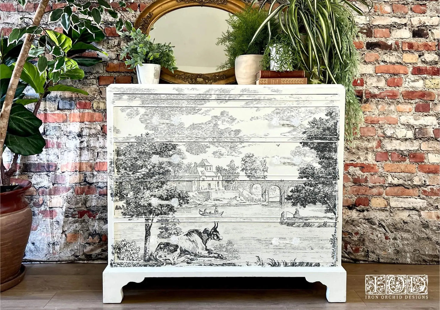 Summer Villa IOD Paint Inlay 12x16 Pad by Iron Orchid Designs