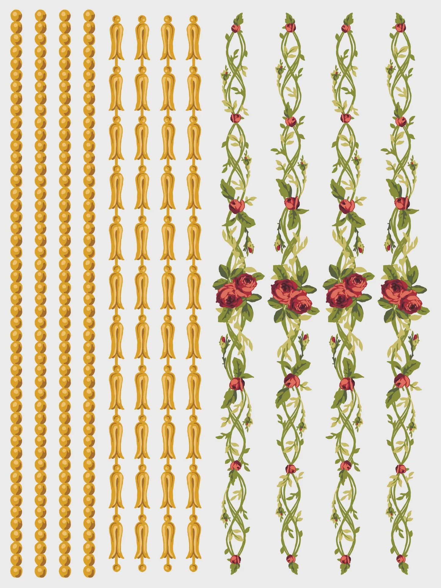 Petite Fleur Red IOD Paint Inlay 12x16 Pad by Iron Orchid Designs