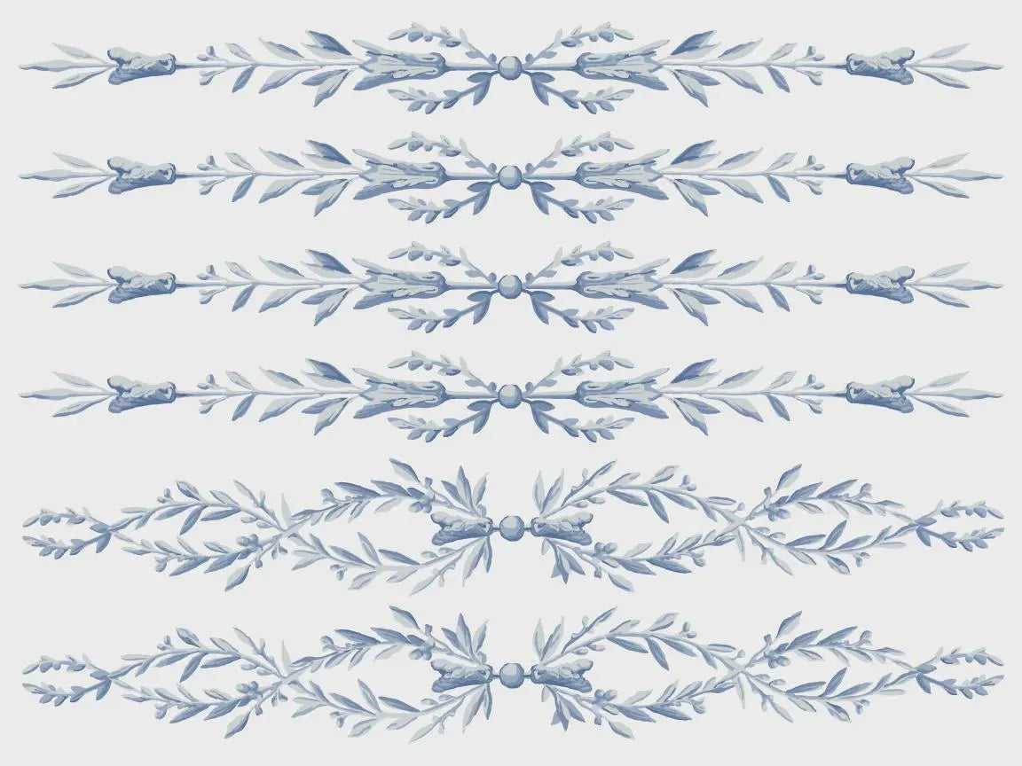 Trompe l'oeil Bleu IOD Paint Inlay 12x16 Pad by Iron Orchid Designs