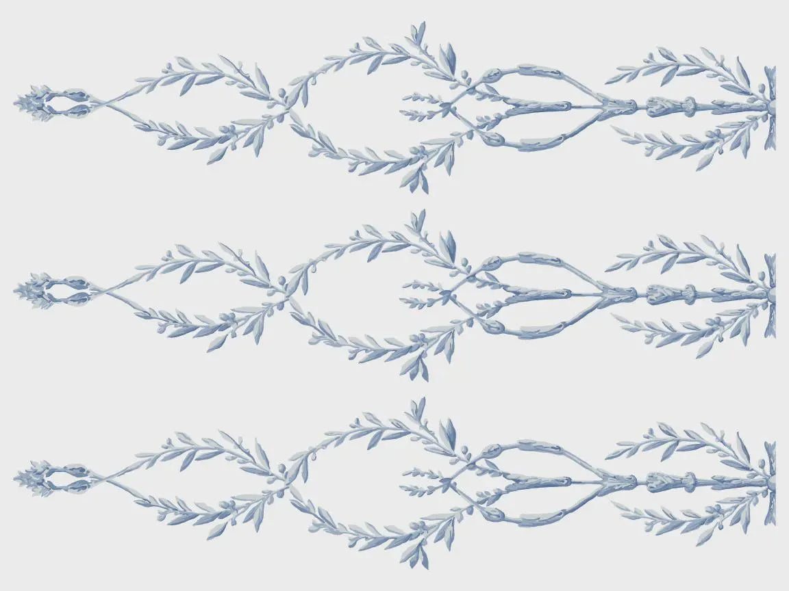 Trompe l'oeil Bleu IOD Paint Inlay 12x16 Pad by Iron Orchid Designs