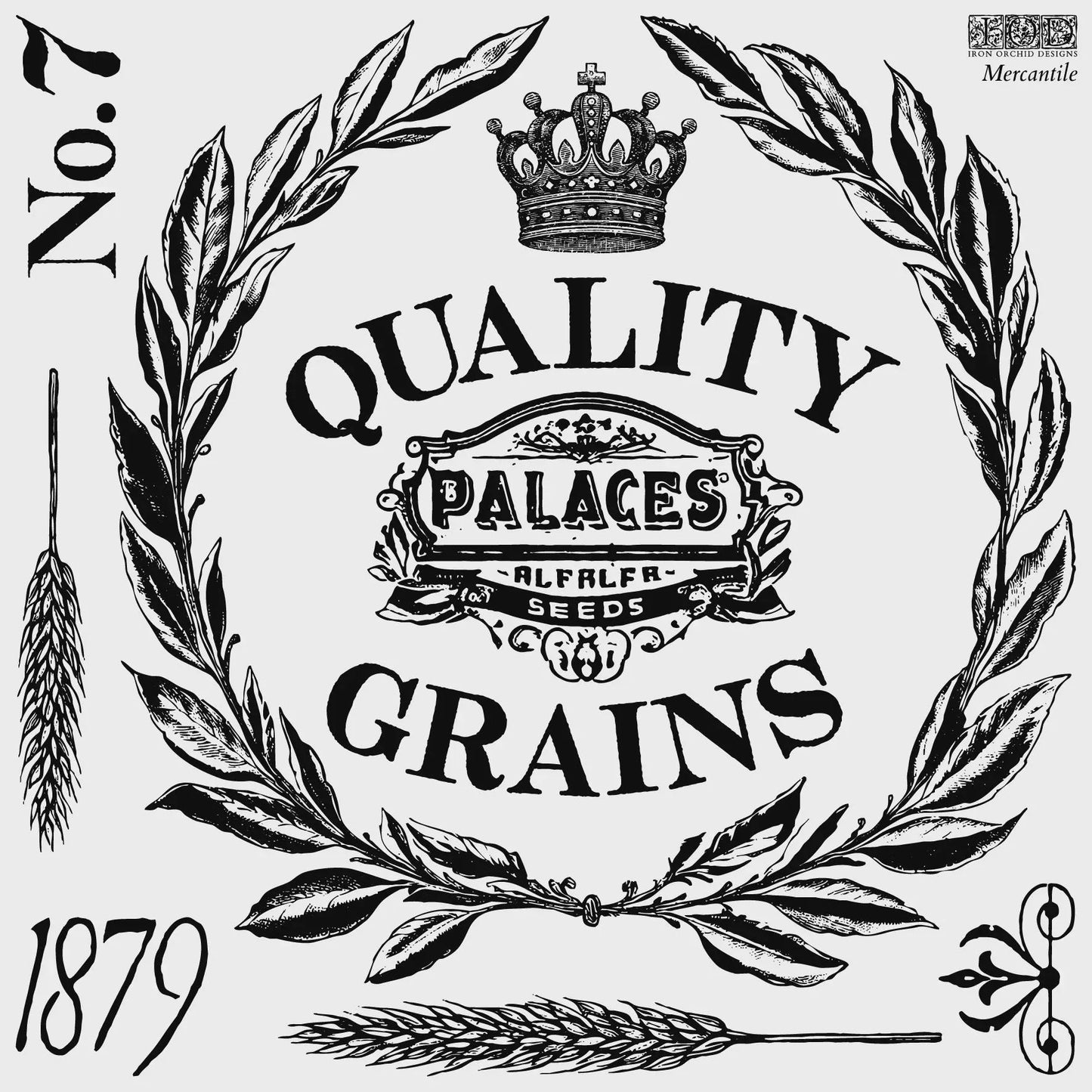 Mercantile 12x12 IOD Decor Stamp by Iron Orchid Designs