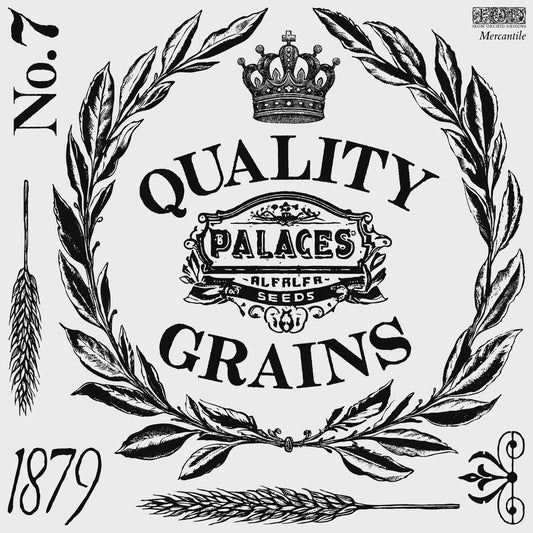 Mercantile 12x12 IOD Decor Stamp by Iron Orchid Designs