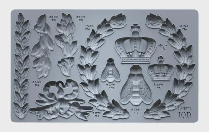 Laurel 6x10 IOD Mould by Iron Orchid Designs
