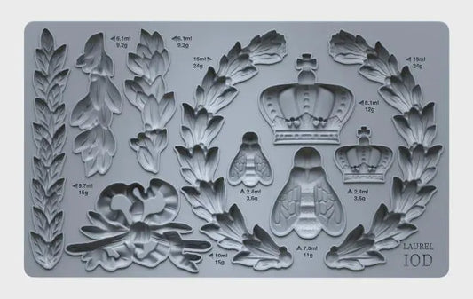 Laurel 6x10 IOD Mould by Iron Orchid Designs