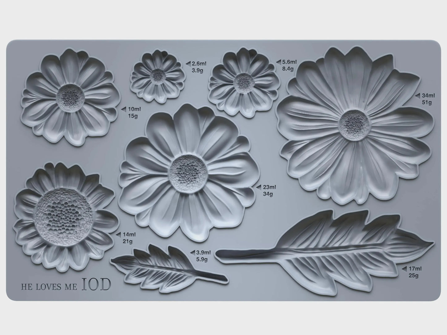 He Loves Me 6x10 IOD Mould by Iron Orchid Designs
