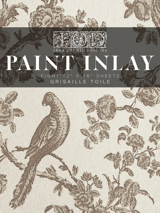 Grisaille Toile IOD Paint Inlay 12x16 Pad by Iron Orchid Designs