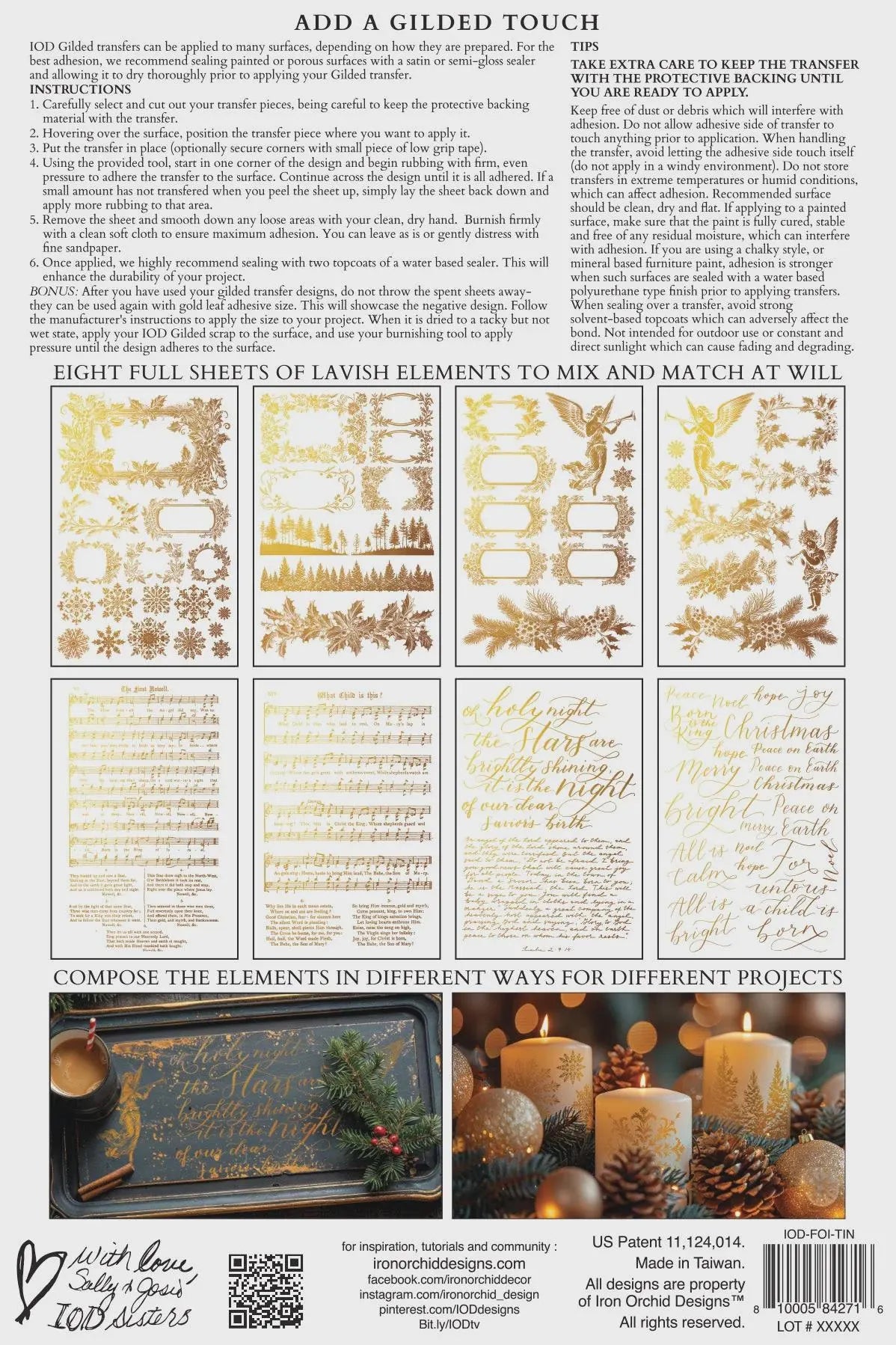 Tinsel IOD Foil Transfer 8x12 Pad by Iron Orchid Designs