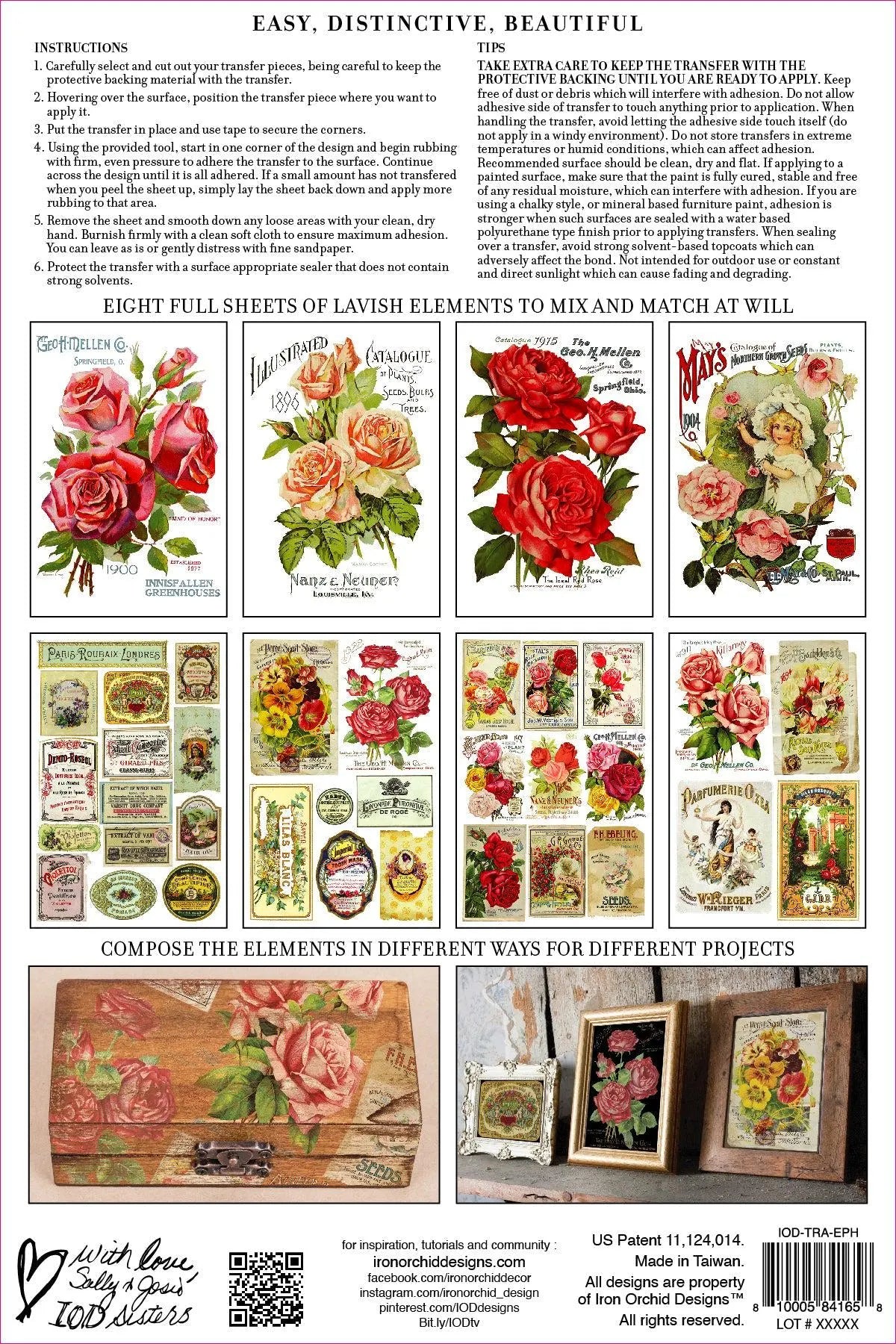 Ephemeral Melange IOD Transfer 8x12 Pad by Iron Orchid Designs