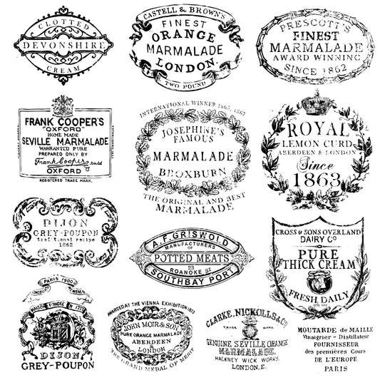 Crockery 12x12 IOD Decor Stamp by Iron Orchid Designs