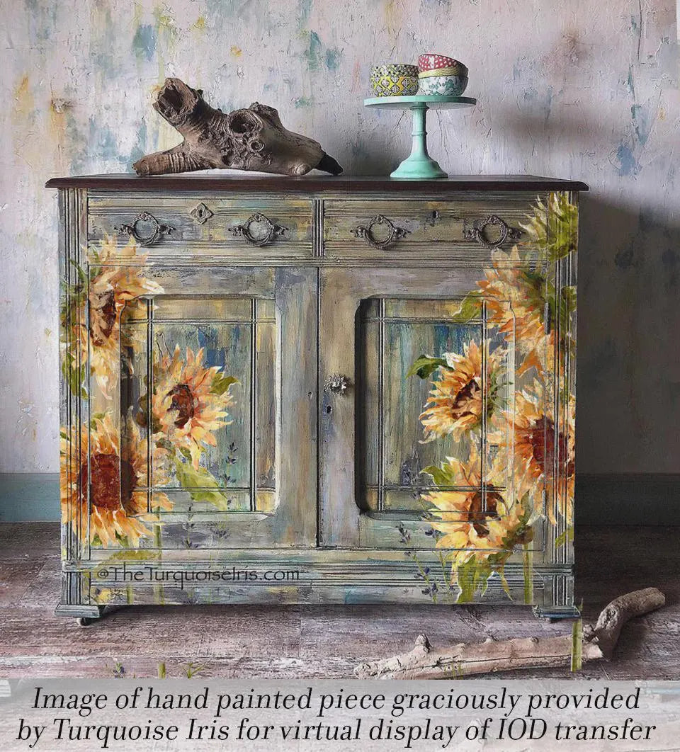 Painterly Florals IOD Transfer 12x16 Pad by Iron Orchid Designs
