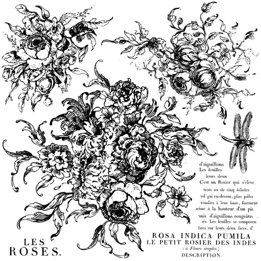Rose Toile 12x12 IOD Decor Stamp by Iron Orchid Designs