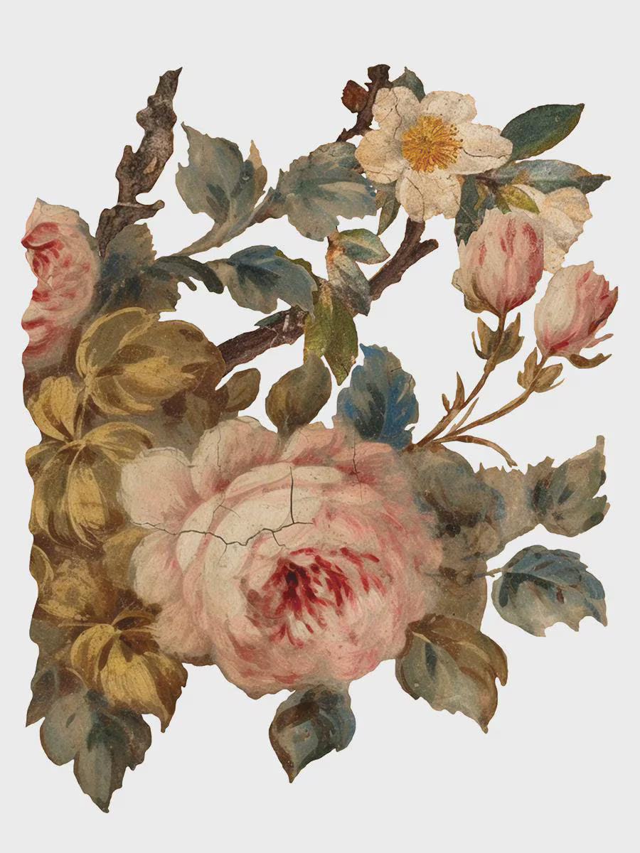 Joie Des Roses IOD Transfer 12x16 Pad by Iron Orchid Designs