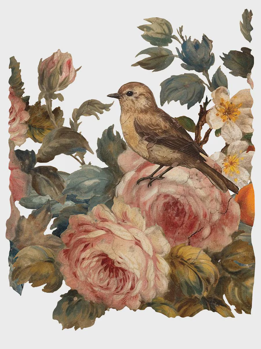 Joie Des Roses IOD Transfer 12x16 Pad by Iron Orchid Designs