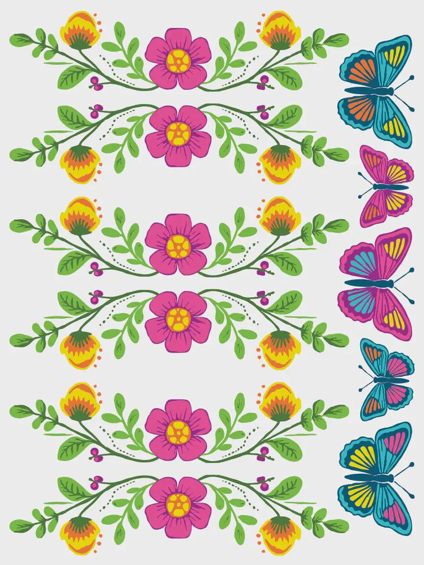 Vida Flora IOD Paint Inlay 12x16 Pad by Iron Orchid Designs