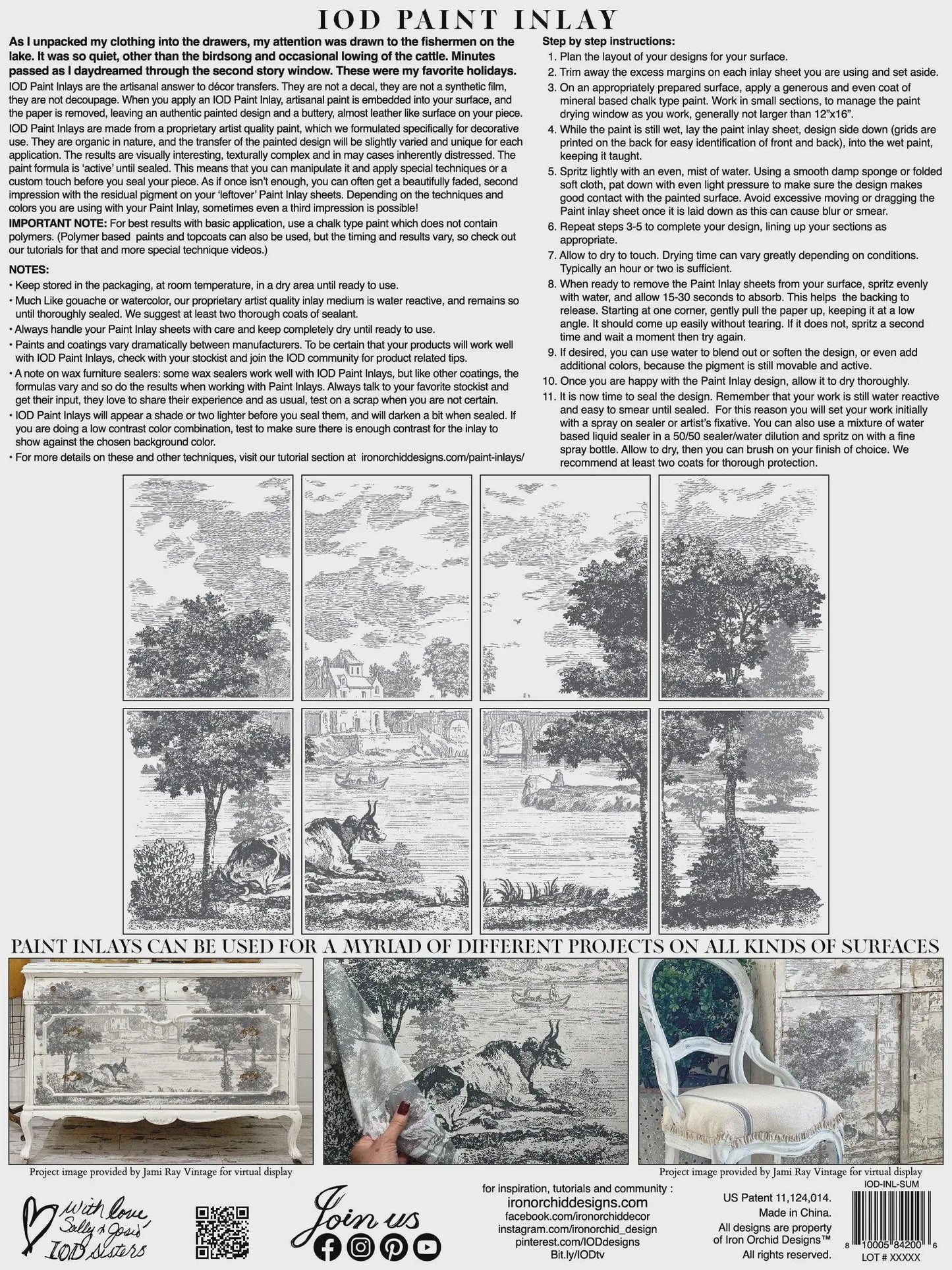 Summer Villa IOD Paint Inlay 12x16 Pad by Iron Orchid Designs