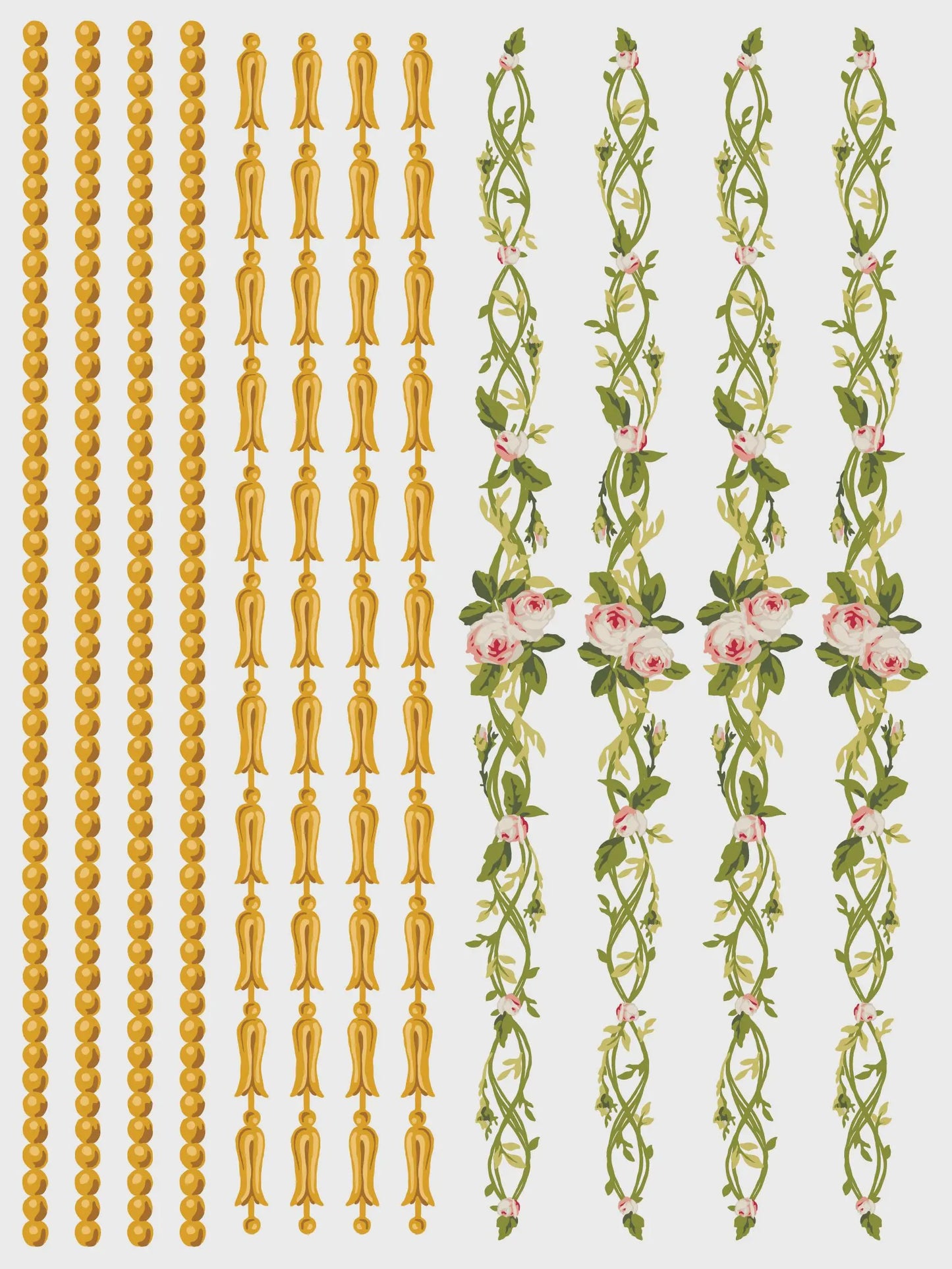Petite Fleur Pink IOD Paint Inlay 12x16 Pad by Iron Orchid Designs