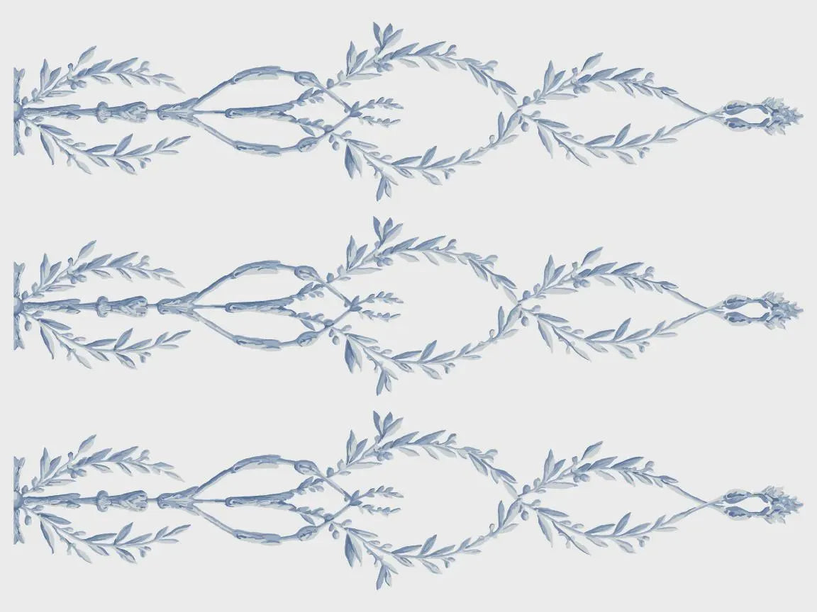 Trompe l'oeil Bleu IOD Paint Inlay 12x16 Pad by Iron Orchid Designs