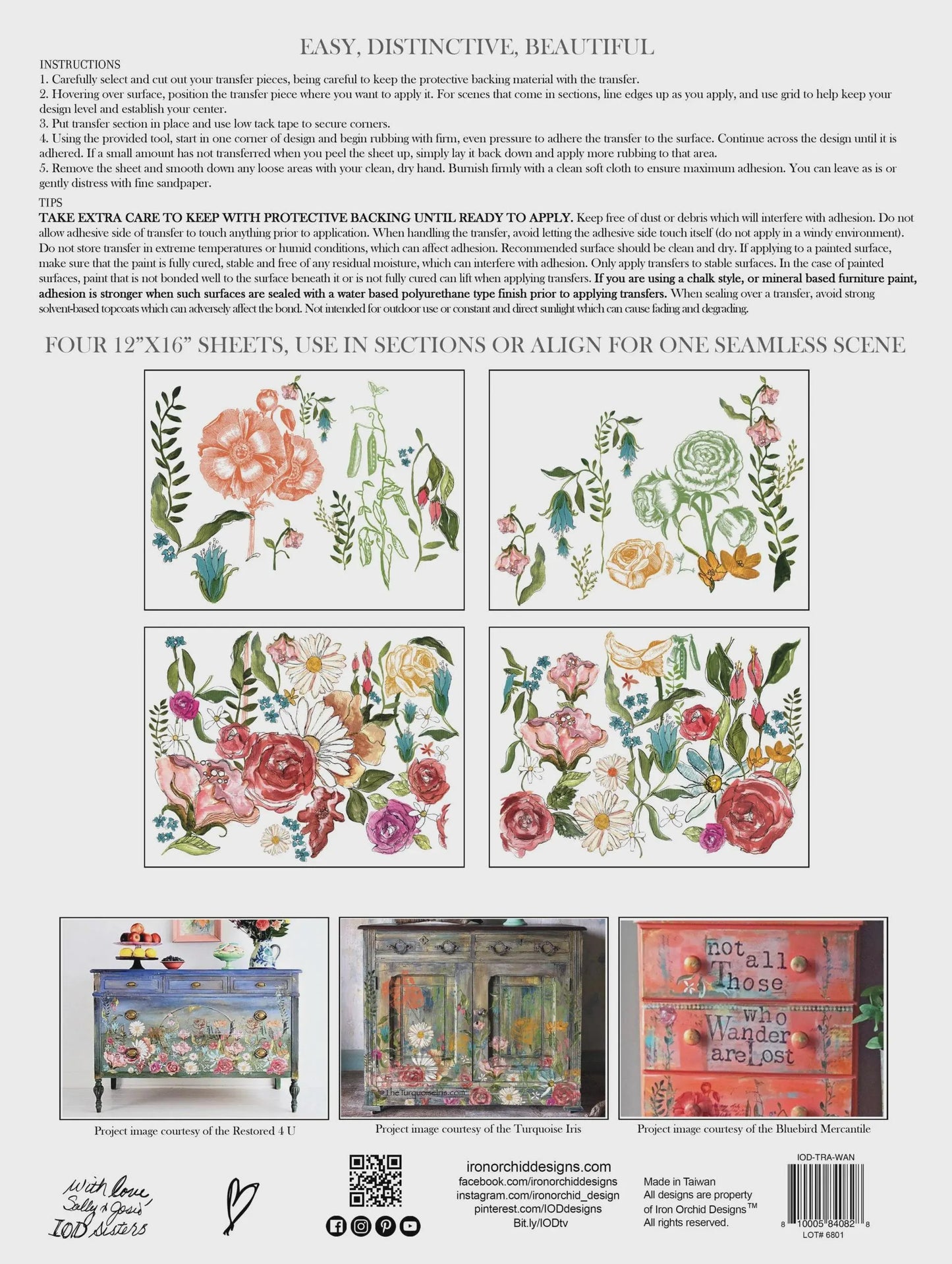 Wander IOD Transfer 12x16 Pad by Iron Orchid Designs