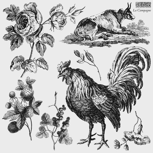 La Campagne 12x12 IOD Decor Stamp by Iron Orchid Designs