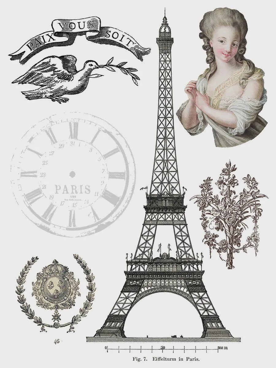 Brocante IOD Transfer 12x16 Pad by Iron Orchid Designs