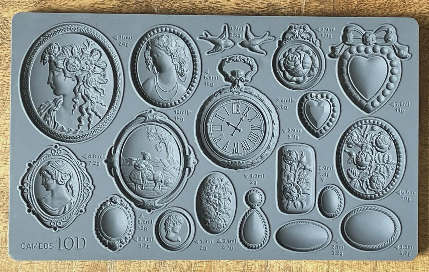 Cameos 6x10 IOD Mould by Iron Orchid Designs